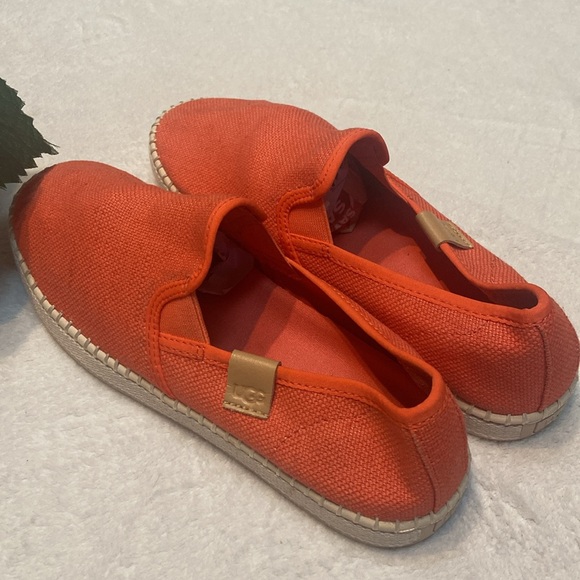 UGG Womens Size 9.5 Luciah Espadrille Stitch Slip Ons Orange - Picture 3 of 10
